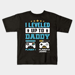 I Leveled Up To 2024 Soon To Be Dad 2024 Kids T-Shirt